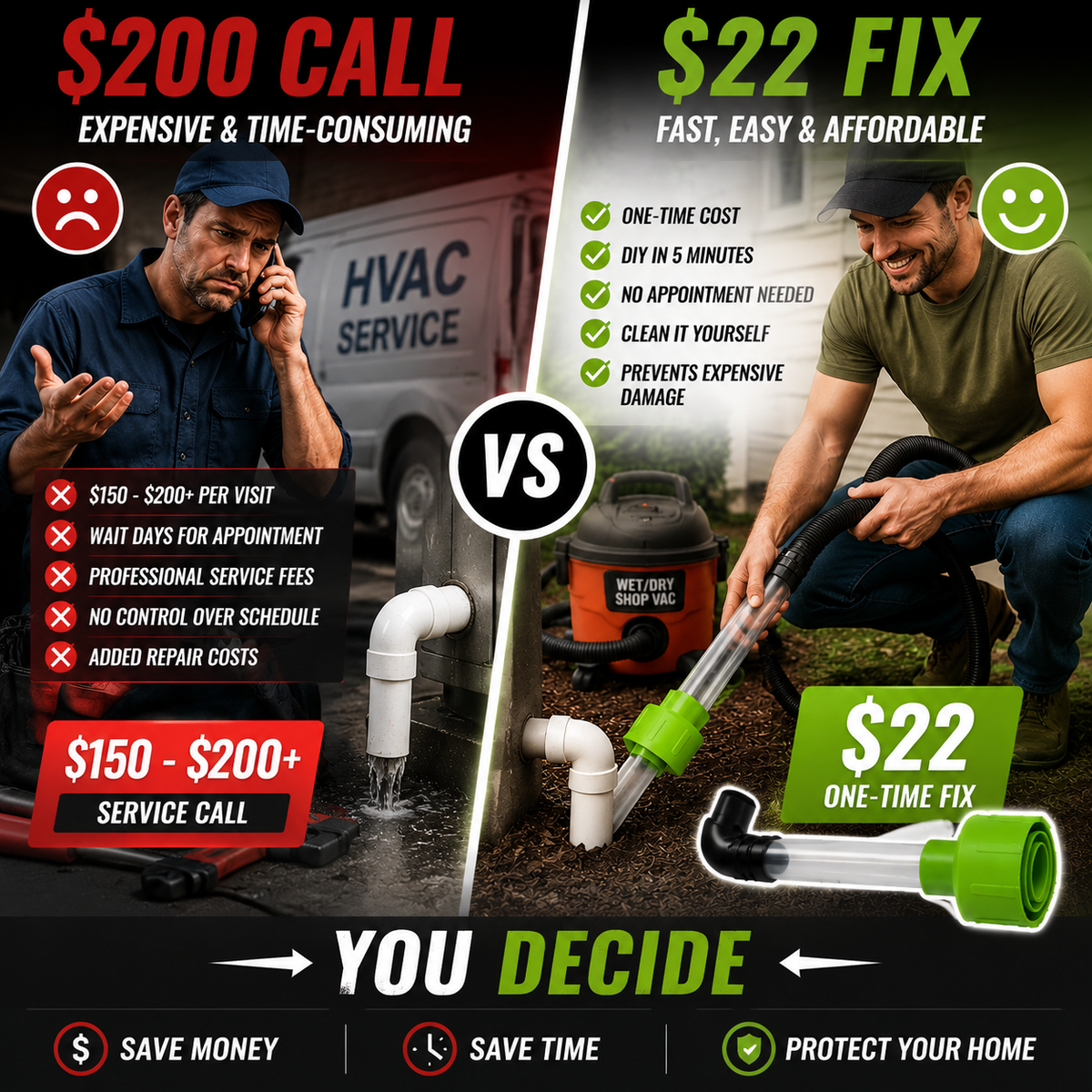 Clear Your AC Drain in Minutes No Plumber Needed