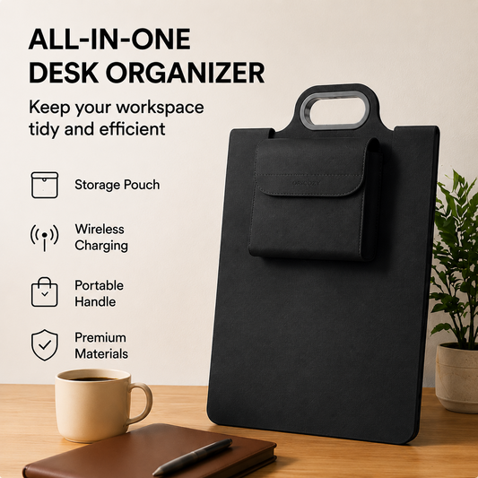 The All-In-One Mobile Workstation Sleeve | Built-In 15W Multi-Device Wireless Charger