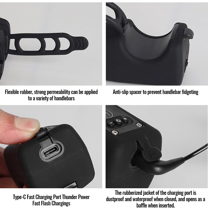 Noomoriey Bike Electronic Horn with Large Range Floodlight
