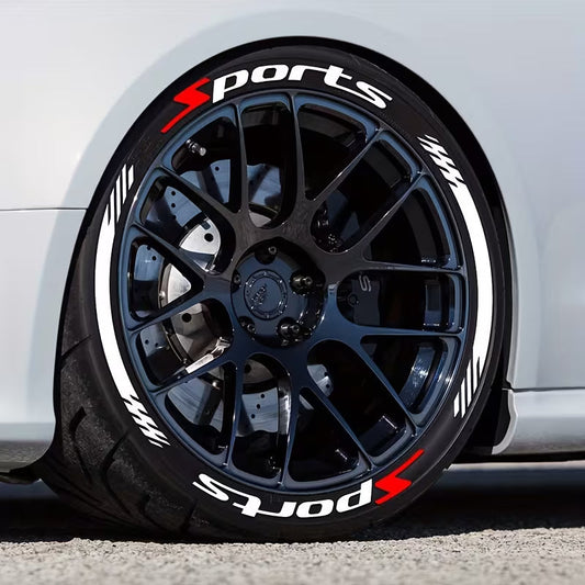 4Pcs 3D Car Tire Stickers Waterproof Universal Wheel Decals | Motorcycle Auto Exterior Accessories