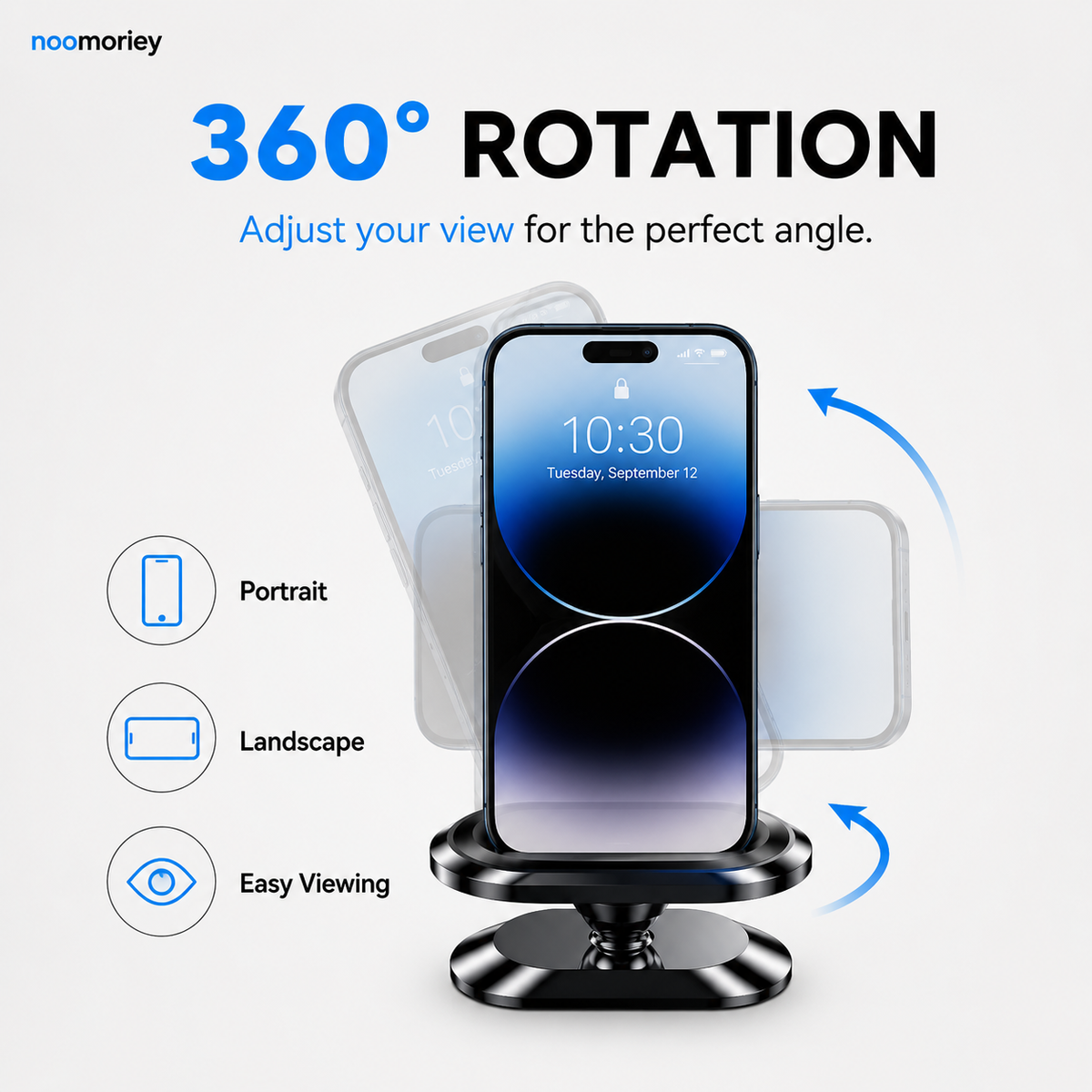 360 Magnetic Car Phone & Tablet Mount with Suction Cup
