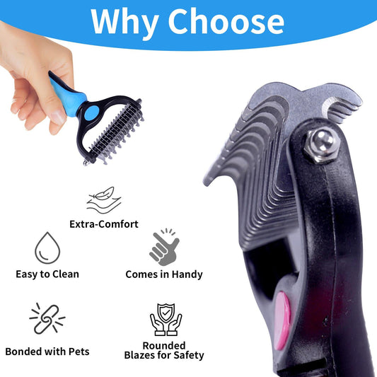 The Last Brush You'll Ever Need Double-Sided Pet Grooming Rake