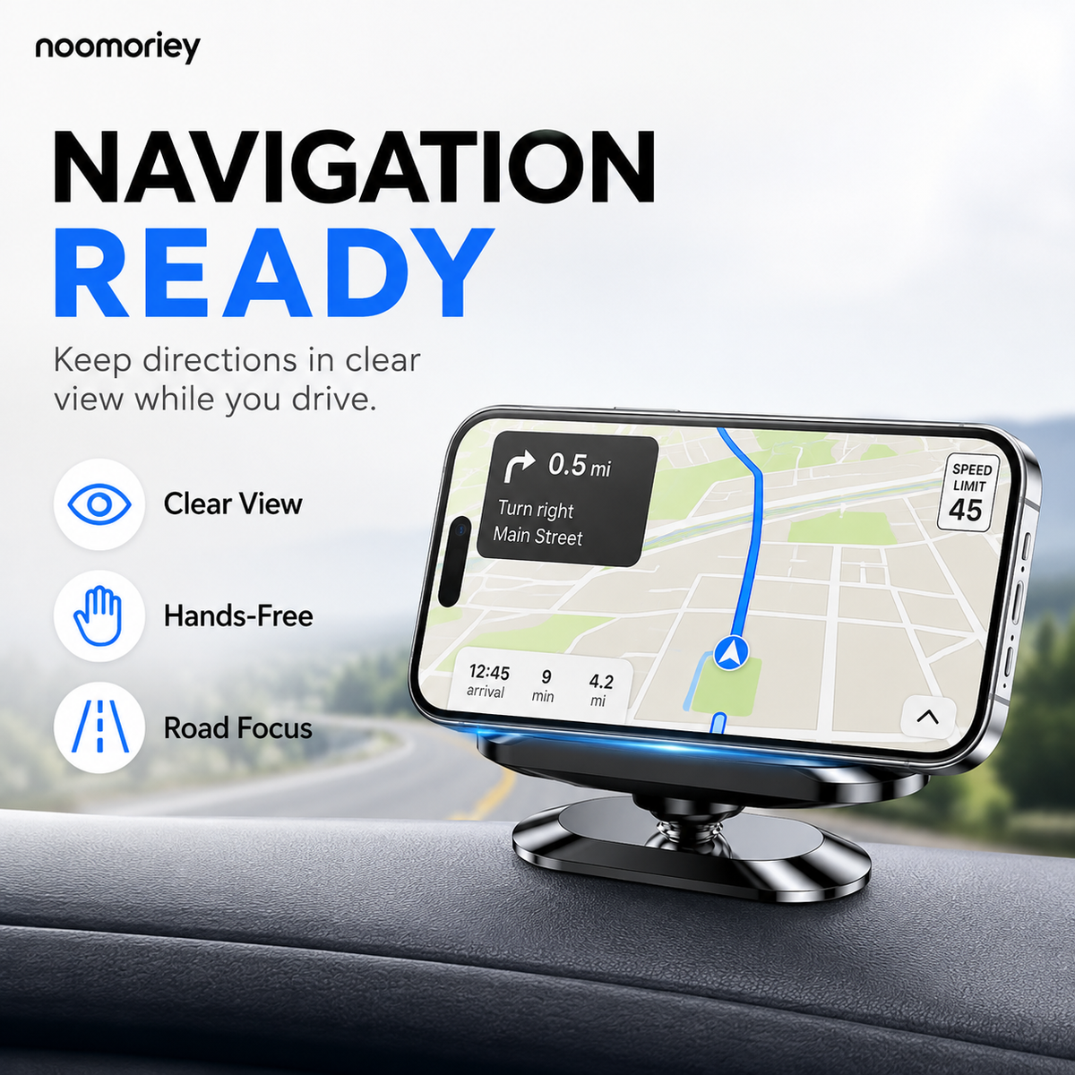 360 Magnetic Car Phone & Tablet Mount with Suction Cup