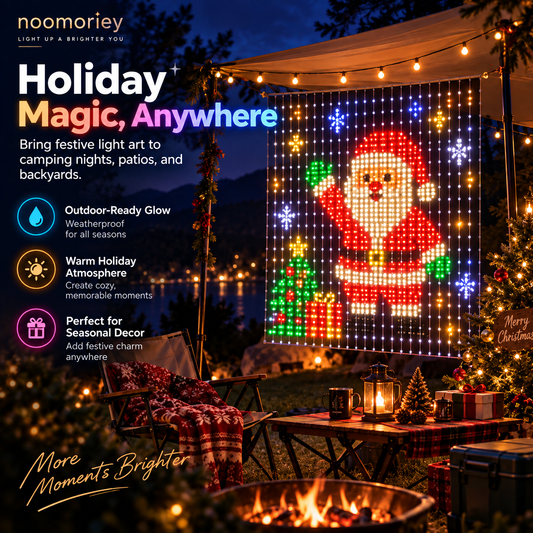 Christmas Smart Curtain Lights App-Controlled RGB Holiday String Lights