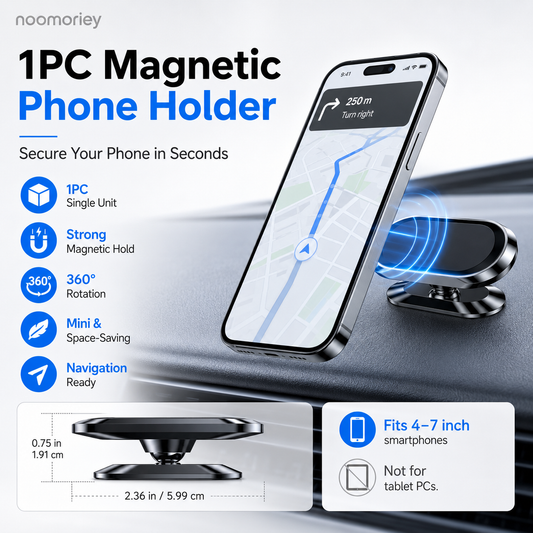 360 Magnetic Car Phone & Tablet Mount with Suction Cup