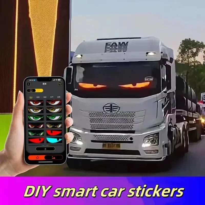 [Exclusive production] Colorful Eye Lamp Soft Screen for Car Windows
