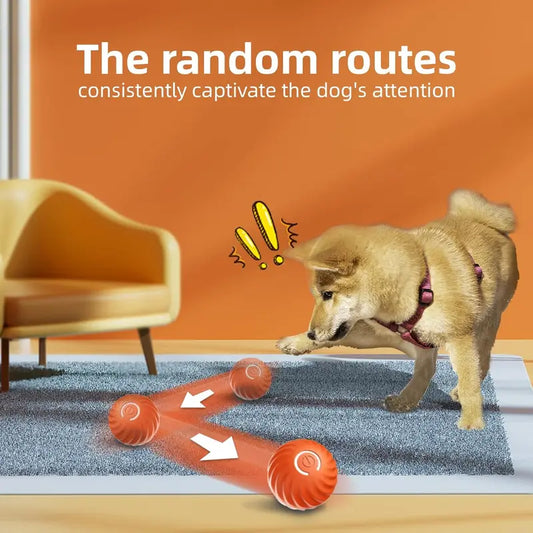 Interactive Dog Dog Balls, 2.7 in Moving Dog Ball, Durable Motion Activated Automatic Rolling Ball, USB Rechargeable