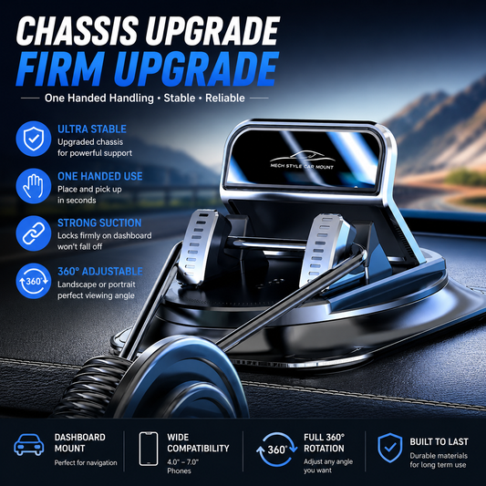 360 Car Phone Holder | Dashboard Suction Cup Mount for iPhone & Android