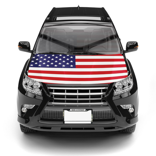 American Flag Car Hood Cover Fits Trucks SUVs Sedans Jeep Commemorative Edition for Memorial Day Independence Day