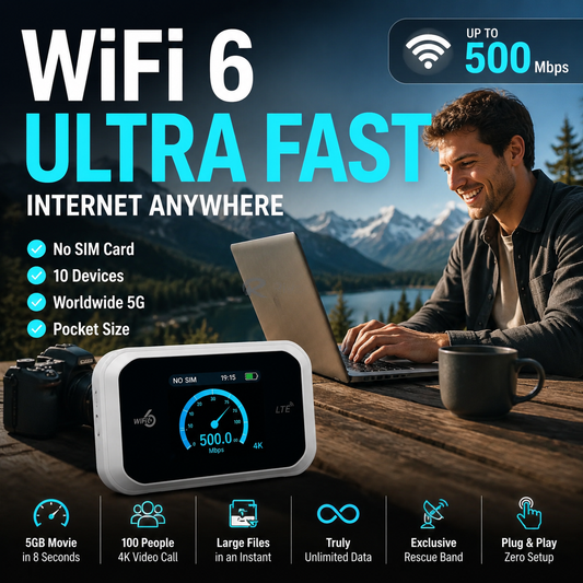 Mobile Hotspot Portable WiFi, full coverage anywhere. No contract, no setup. Stay connected on the go!
