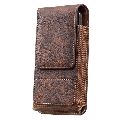 Men s Waist Phone Pouch with Magnetic Closure, Card Slot & Metal Belt Clip