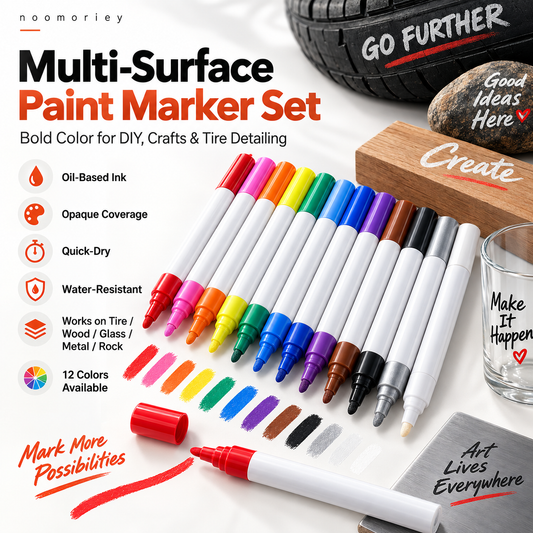 Waterproof Permanent Paint Marker Multi-Surface Industrial Marking Pen for Tires, Metal, Stone & More