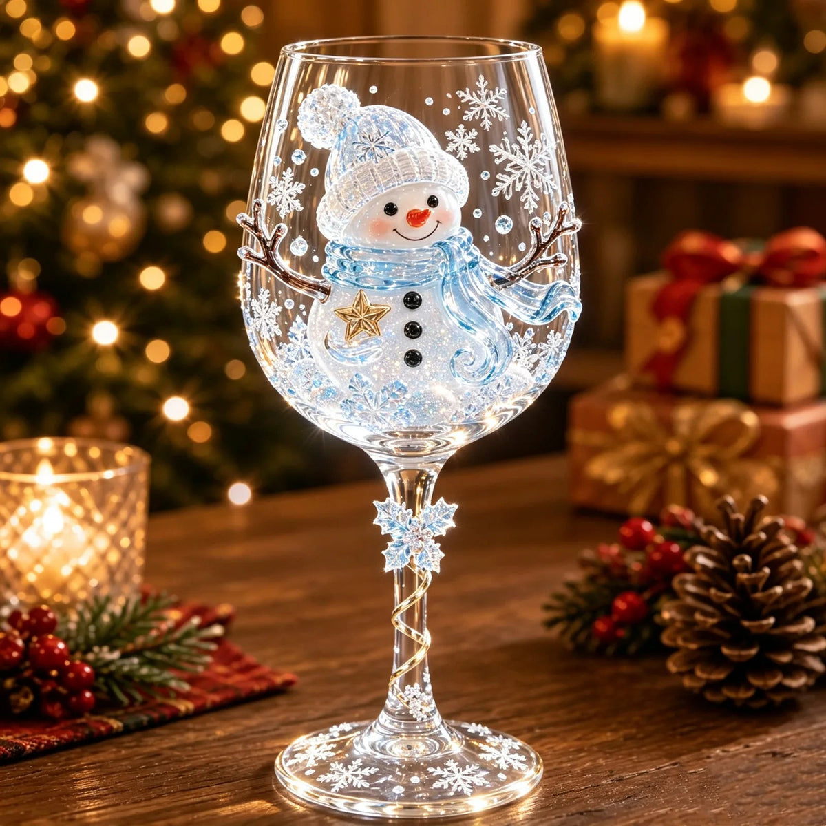 🔥 Flash Sale - Handcrafted 3D Christmas Wine Glass Collection