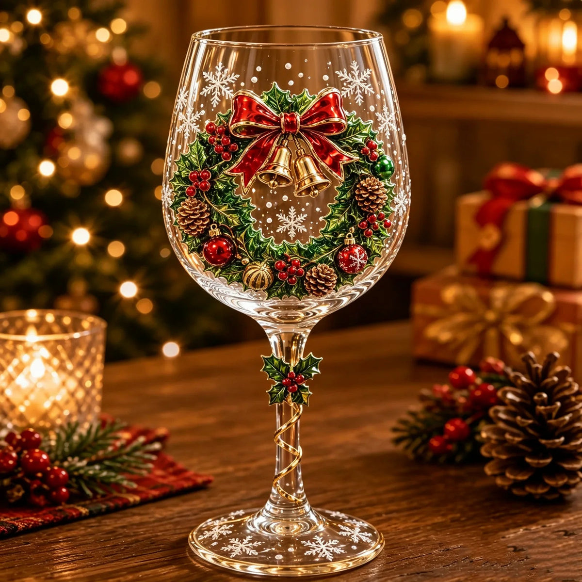 🔥 Flash Sale - Handcrafted 3D Christmas Wine Glass Collection