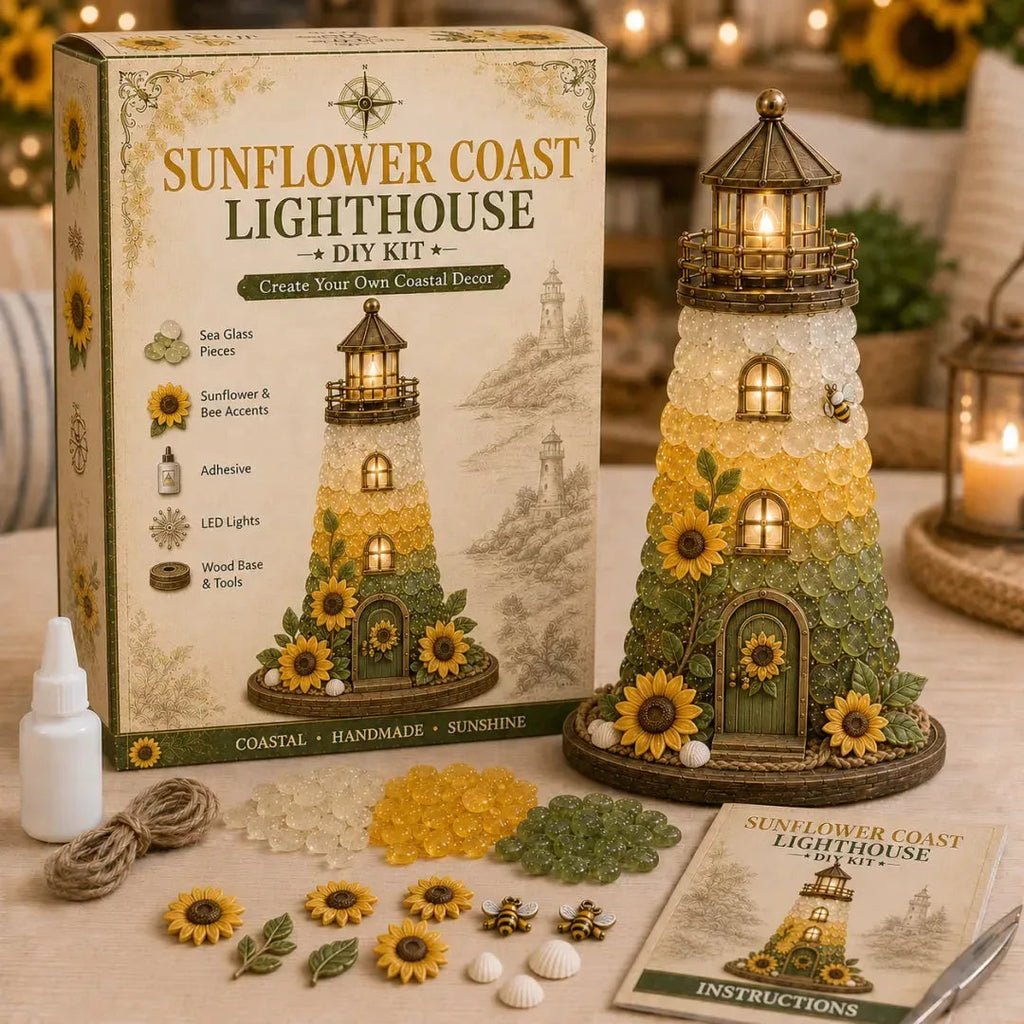 DIY Light-Up Sea Glass Lighthouse Craft Kit – 15 Designs