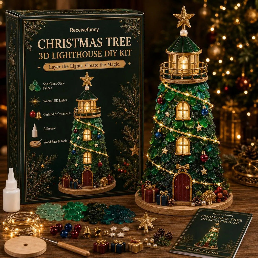 DIY Light-Up Sea Glass Lighthouse Craft Kit – 15 Designs