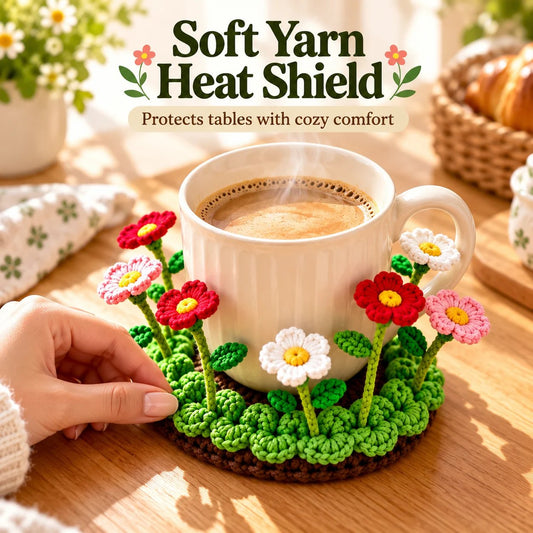 Handmade Crochet Floral Coaster | Everlasting Table Art