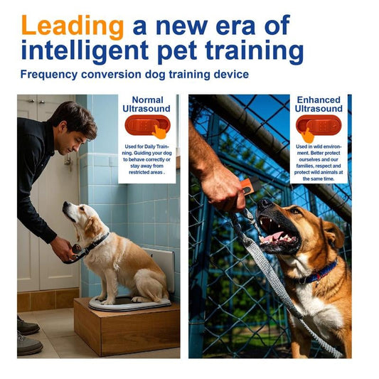 Professional Sonic Emitters Dog Training Tool,Dog Bark Deterrent Device with LED Flashlight