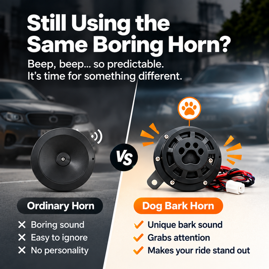 Dog Barking Horn Car Horn Reversing 12V-80V Universal Motorcycle Electric Vehicle Horn Trumpet