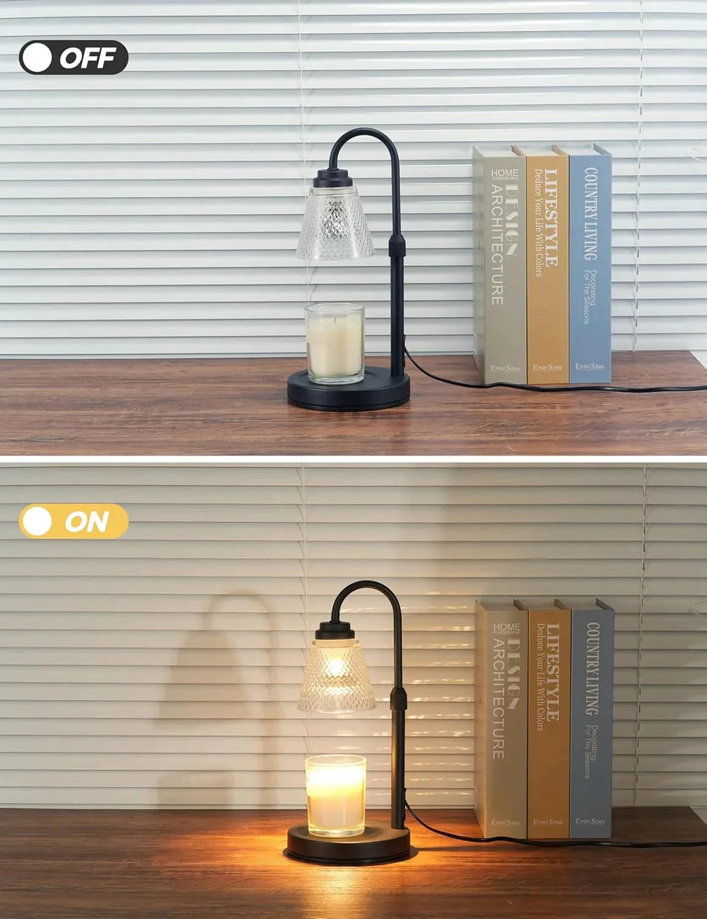 Cozy Candle Warmer Lamp with Timer & Dimmable Light 🎁🌲