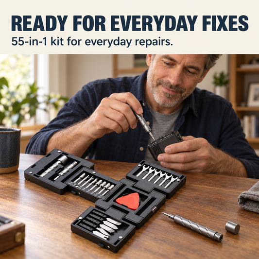 55 In 1 Magnetic Screwdriver Set 360 Handle Special Bits for PC Chassis & Home Appliance Repair